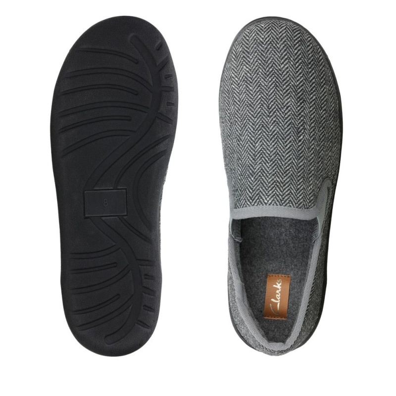 Clarks King Ease παντοφλες ανδρικα σκούρο γκρι | GR317598