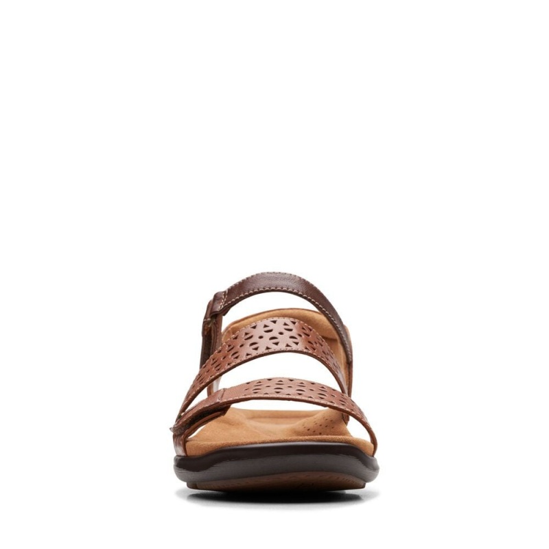 Clarks Kitly Way Σανδαλια γυναικεια Tan Leather | GR352680