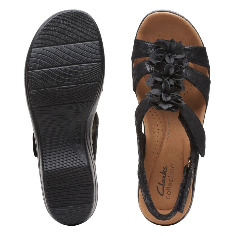 Clarks Merliah Sheryl Πεδιλα Πλατφορμεσ γυναικεια μαυρα | GR451697