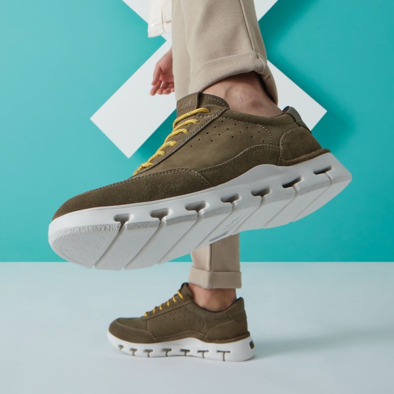 Clarks Nature X One Αθλητικα Παπουτσια ανδρικα σκούρο Ελιά | GR125870