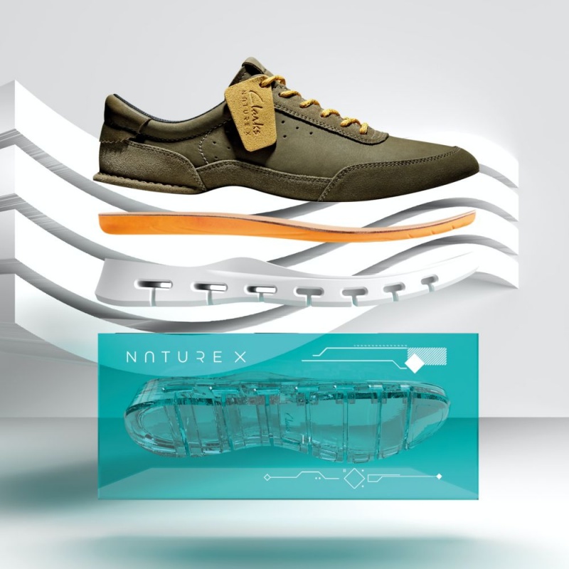 Clarks Nature X One Αθλητικα Παπουτσια ανδρικα σκούρο Ελιά | GR125870