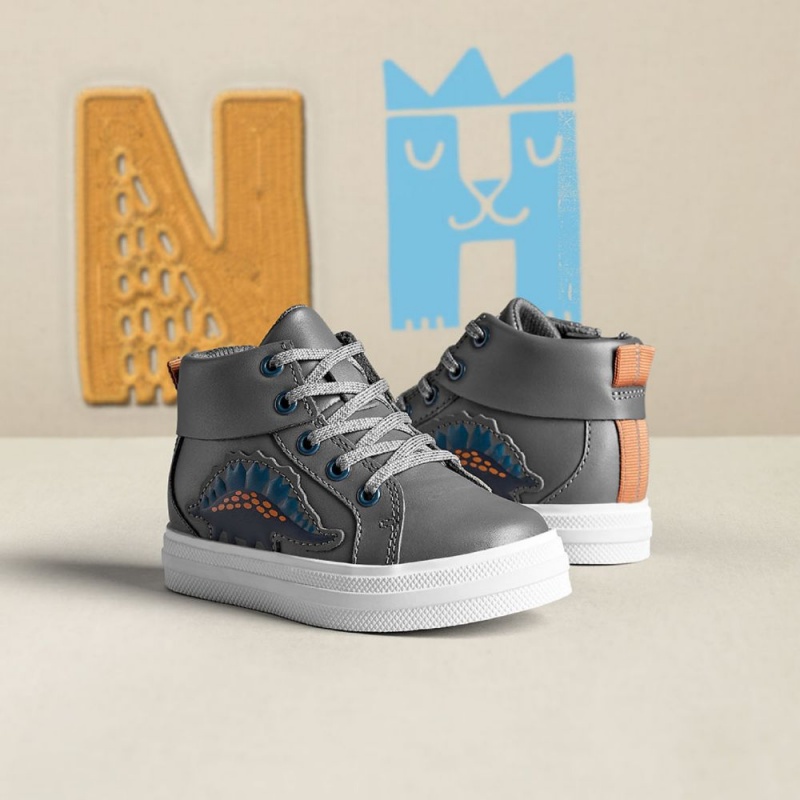 Clarks Nova City Toddler Μποτακια για αγορια γκρι | GR513967