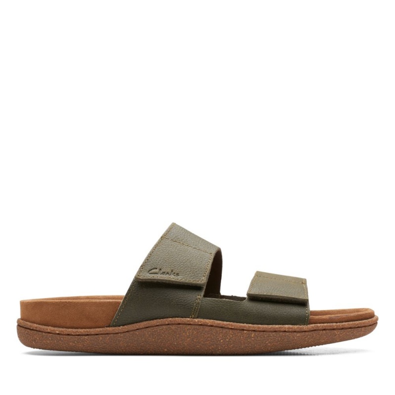 Clarks Pilton Strap Σανδαλια ανδρικα σκούρο Ελιά | GR350672