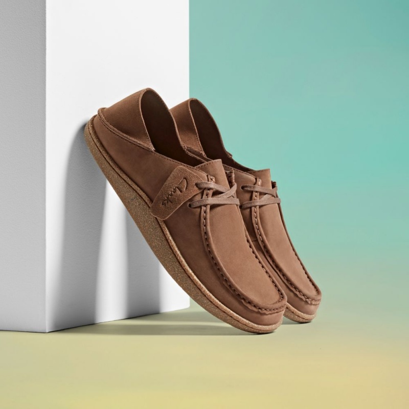 Clarks Pilton Wallabee Παπουτσια ανδρικα καφε | GR785326