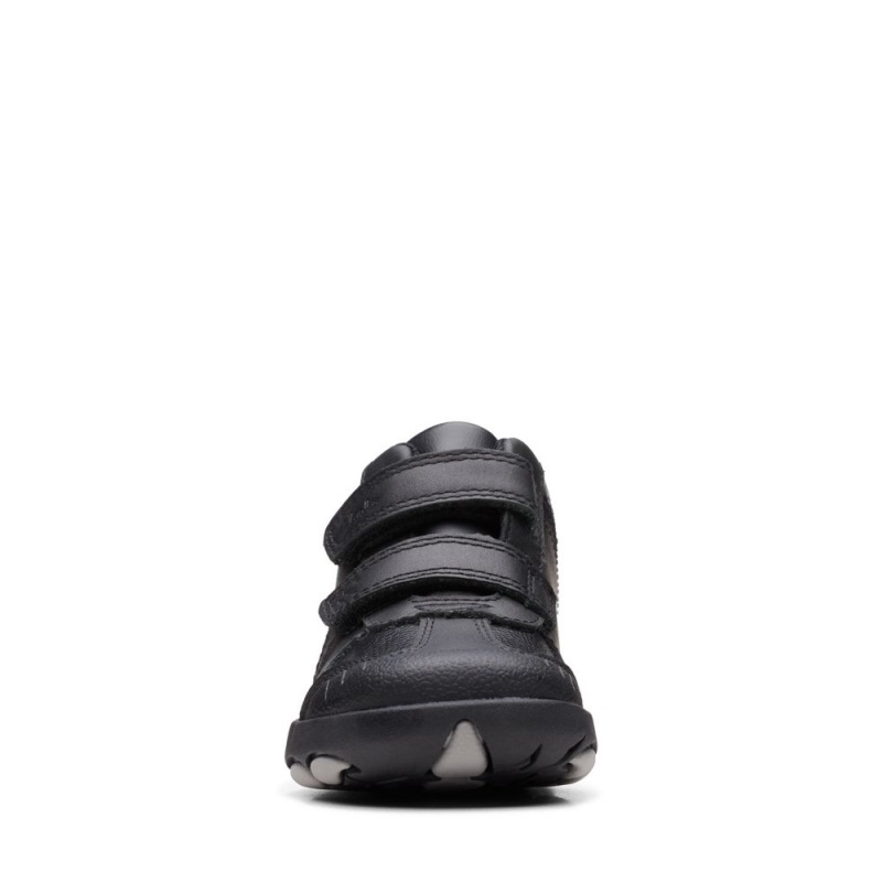 Clarks Rex Hop Toddler Παπουτσια για σχολειο για αγορια μαυρα | GR025947