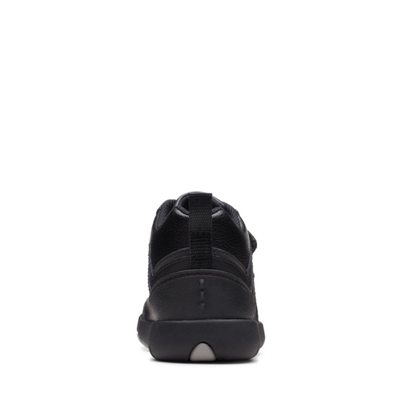 Clarks Rex Hop Toddler Παπουτσια για σχολειο για αγορια μαυρα | GR025947