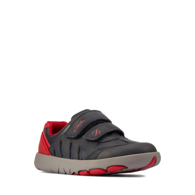 Clarks Rex Play Παπουτσια για αγορια Navy/Red | GR907836