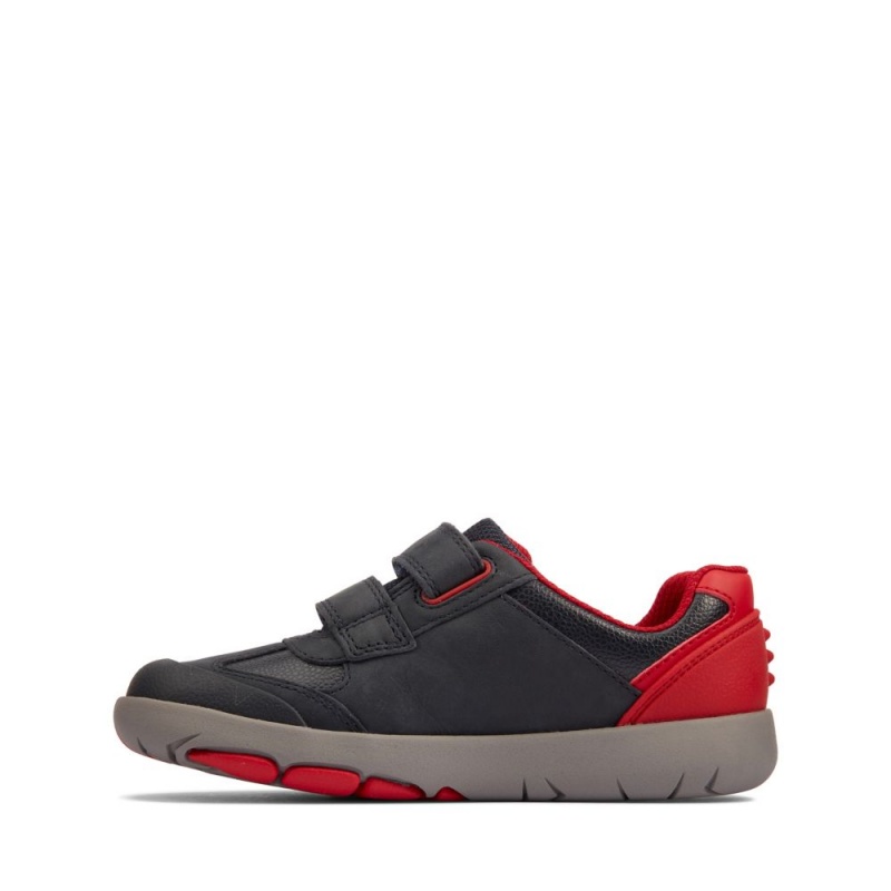 Clarks Rex Play Παπουτσια για αγορια Navy/Red | GR907836