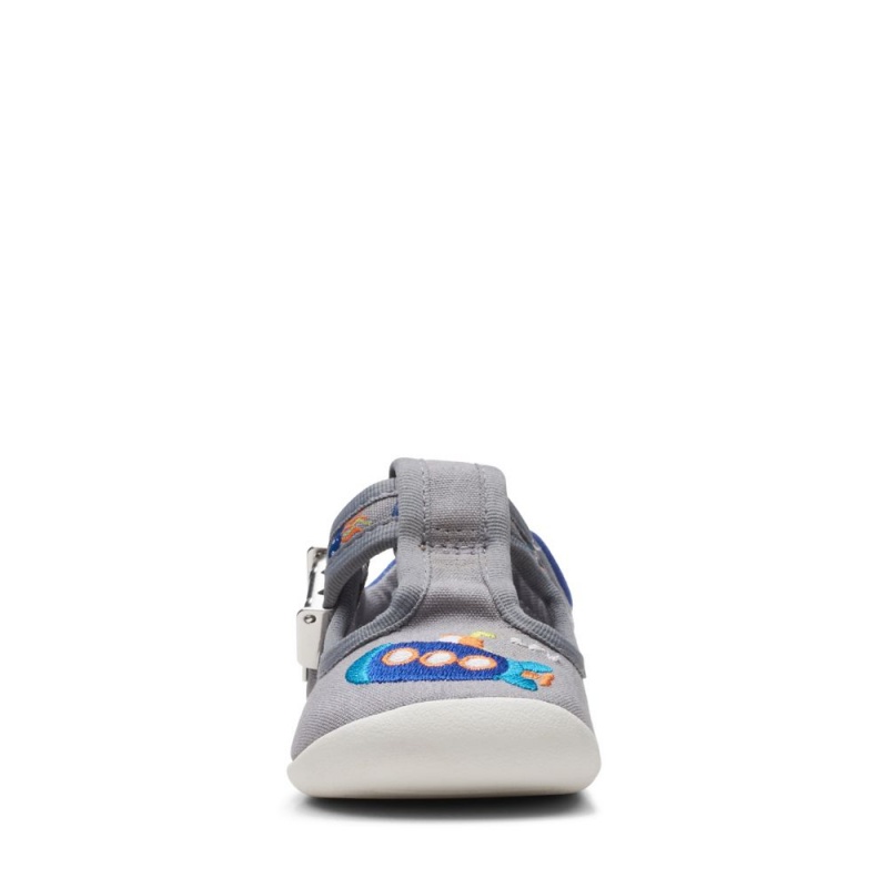 Clarks Roamer Sun Toddler καμβα παπουτσια για κοριτσια γκρι | GR368914