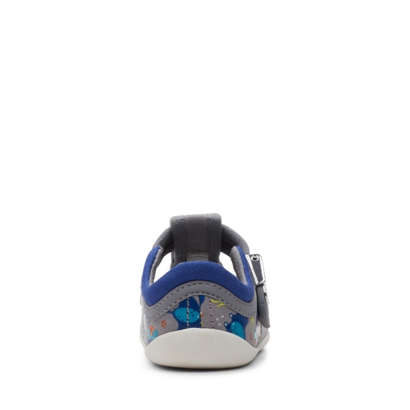 Clarks Roamer Sun Toddler καμβα παπουτσια για κοριτσια γκρι | GR368914