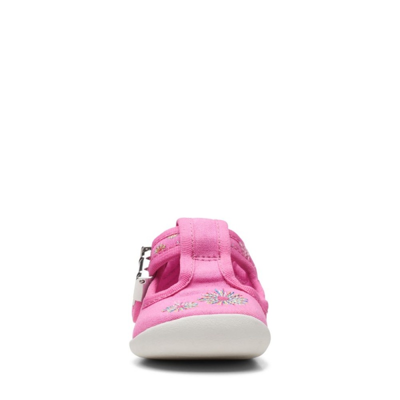 Clarks Roamer Sun Toddler καμβα παπουτσια για κοριτσια ροζ | GR684512