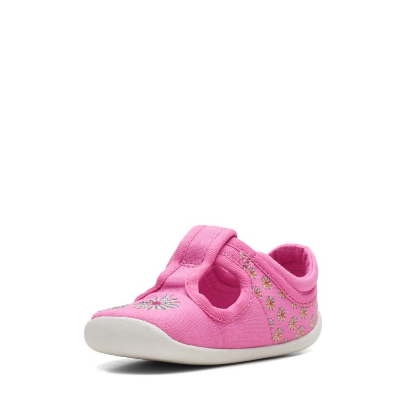 Clarks Roamer Sun Toddler καμβα παπουτσια για κοριτσια ροζ | GR684512