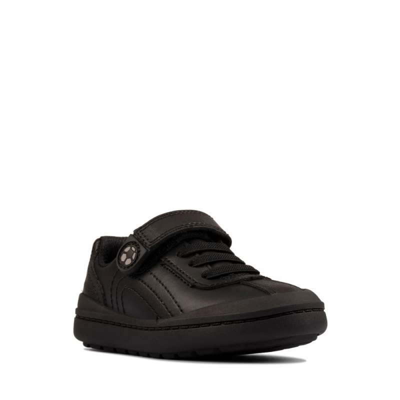 Clarks Rock Pass Toddler Παπουτσια για σχολειο για κοριτσια μαυρα | GR698034