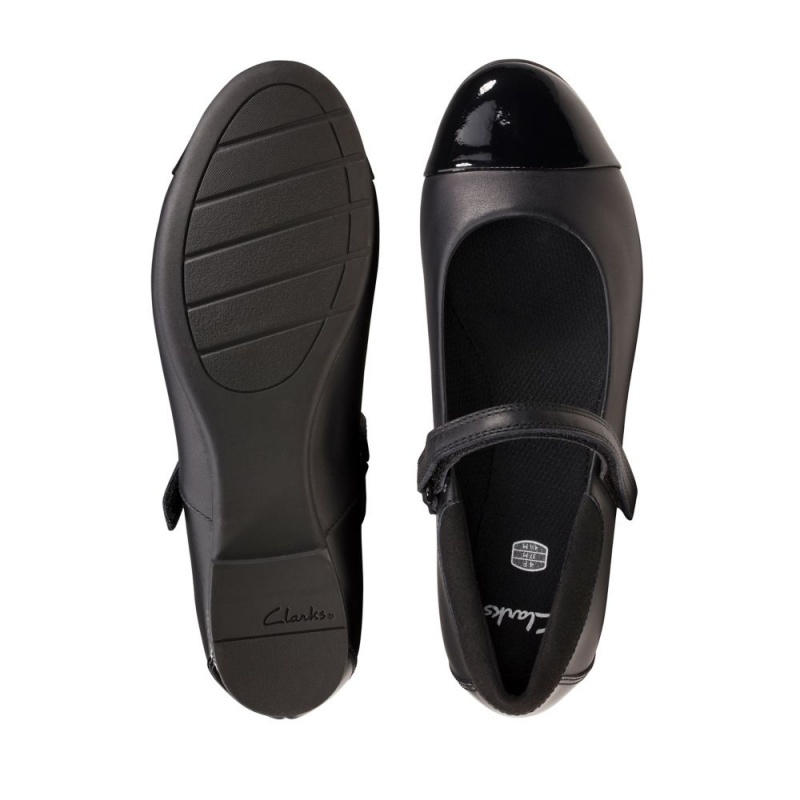 Clarks Scala Gem Youth Παπουτσια για σχολειο για κοριτσια μαυρα | GR310679