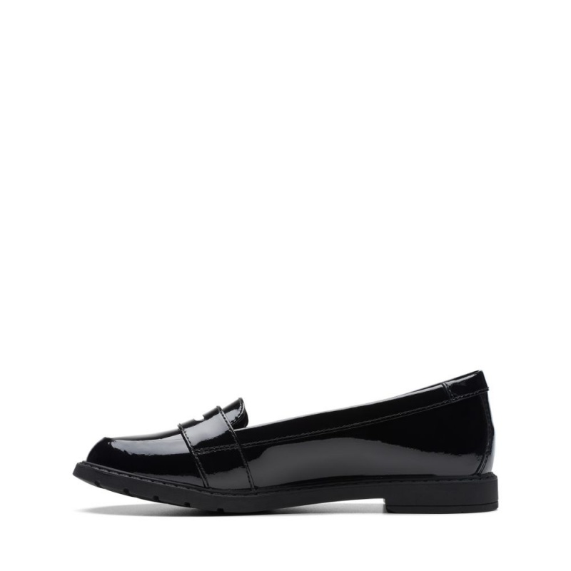 Clarks Scala Loafer Παπουτσια για σχολειο για κοριτσια μαυρα | GR349187