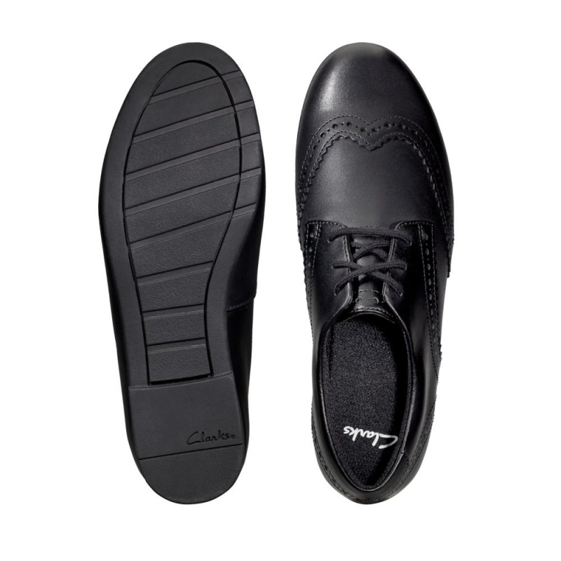 Clarks Scala δαντελα Youth Παπουτσια για σχολειο για κοριτσια μαυρα | GR342610