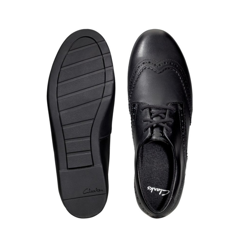 Clarks Scala δαντελα Παπουτσια για σχολειο για κοριτσια μαυρα | GR581069