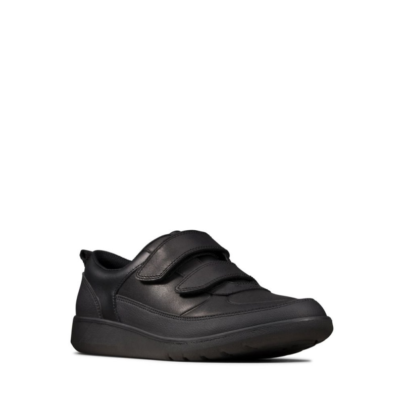 Clarks Scape Flare Youth Παπουτσια για σχολειο για αγορια μαυρα | GR492067