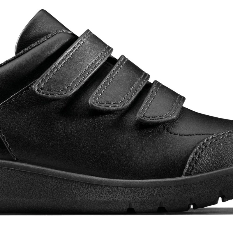 Clarks Scape Sky Youth Παπουτσια για σχολειο για αγορια μαυρα | GR128906