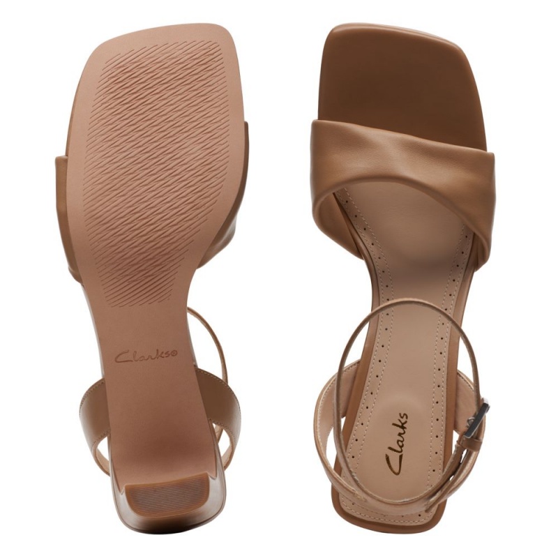 Clarks Seren65 Strap Ψηλοτακουνα Πεδιλα γυναικεια καφε | GR138720