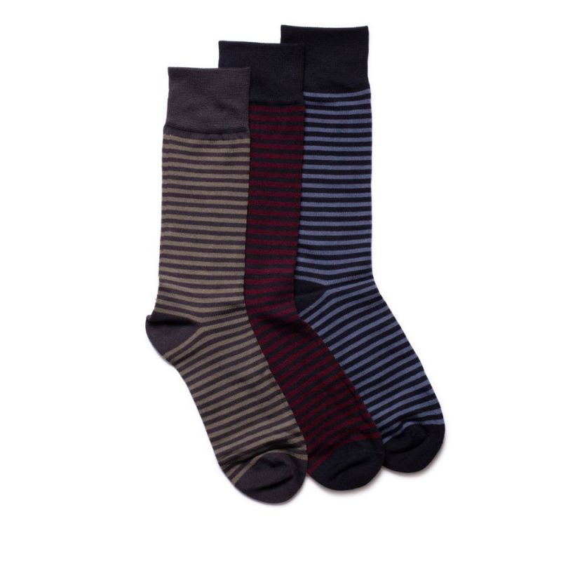 Clarks Stripe Socks 3 Pack καλτσεσ ανδρικα Πολύχρωμο | GR896472