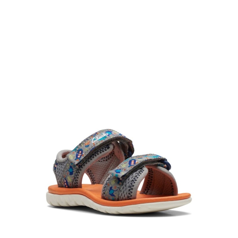 Clarks Surfing Tide Toddler Σανδαλια για κοριτσια γκρι | GR406328