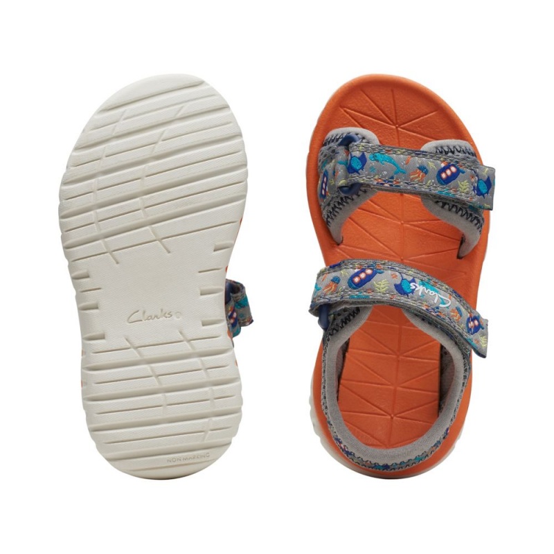 Clarks Surfing Tide Toddler Σανδαλια για κοριτσια γκρι | GR406328