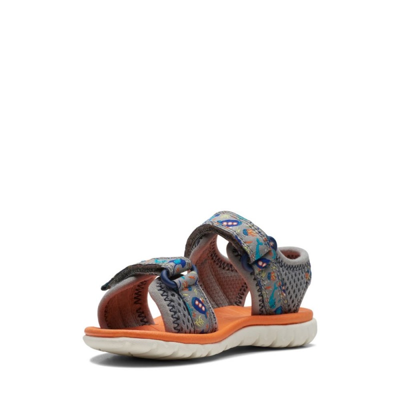 Clarks Surfing Tide Toddler Σανδαλια για αγορια γκρι | GR450691