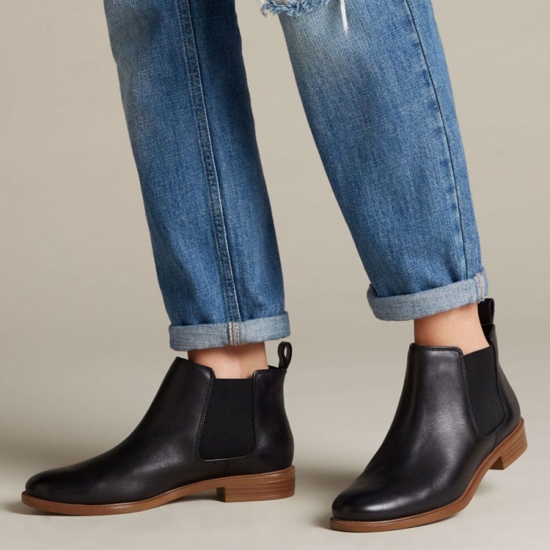 Clarks Taylor Shine Chelsea Boots γυναικεια μαυρα | GR586713