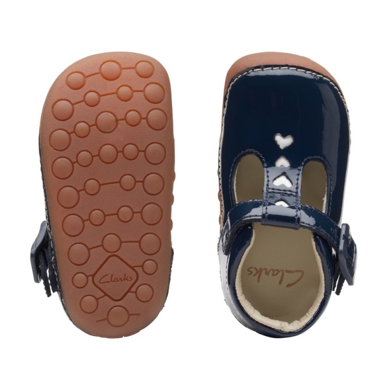 Clarks Tiny Beat Toddler Παπουτσια για κοριτσια σκουρο μπλε | GR581029