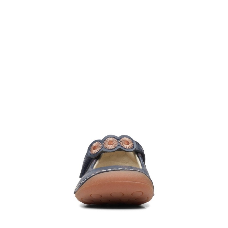 Clarks Tiny Flora Toddler Παπουτσια για κοριτσια σκουρο μπλε | GR105364