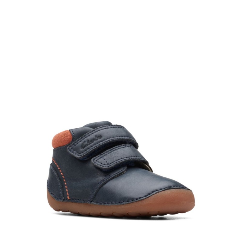 Clarks Tiny Play Toddler Μποτακια για αγορια σκουρο μπλε | GR684520