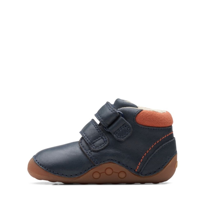 Clarks Tiny Play Toddler Μποτακια για αγορια σκουρο μπλε | GR684520