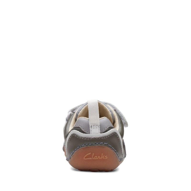 Clarks Tiny Print Toddler Παπουτσια για κοριτσια γκρι | GR527360