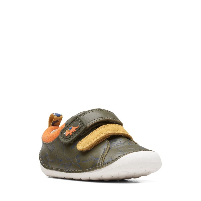 Clarks Tiny Rex Toddler Παπουτσια για αγορια Χακί | GR695410