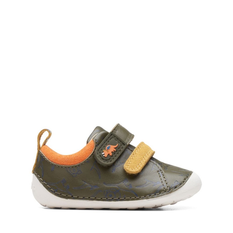 Clarks Tiny Rex Toddler Παπουτσια για αγορια Χακί | GR695410