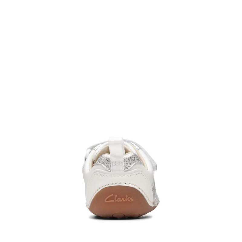 Clarks Tiny Sky Toddler Παπουτσια για κοριτσια ασπρα μεταλλικός | GR372815