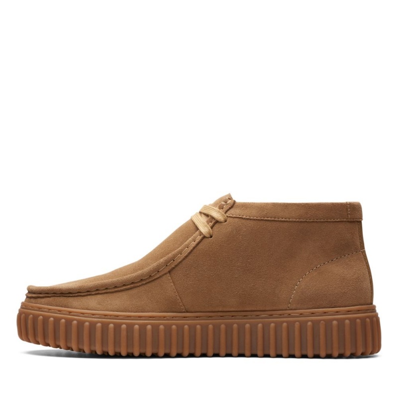 Clarks Torhill Hi παπουτσια casual ανδρικα σκούρο καφε | GR381245