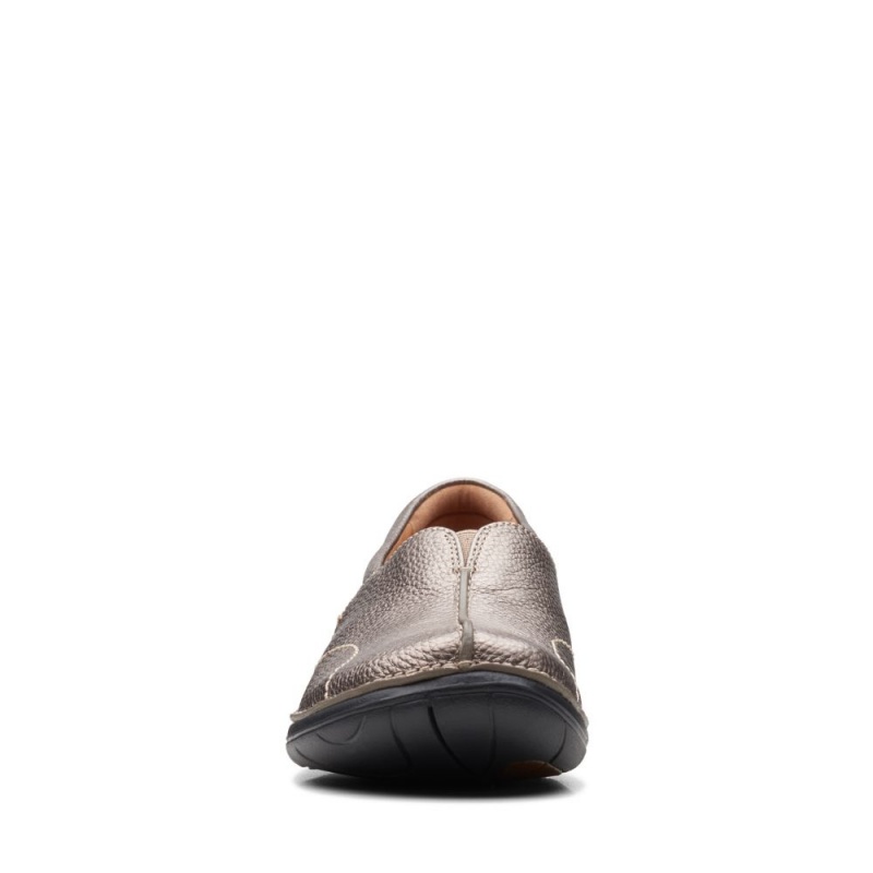 Clarks Un Loop Stride Φλατ Παπουτσια γυναικεια ασημι | GR918205