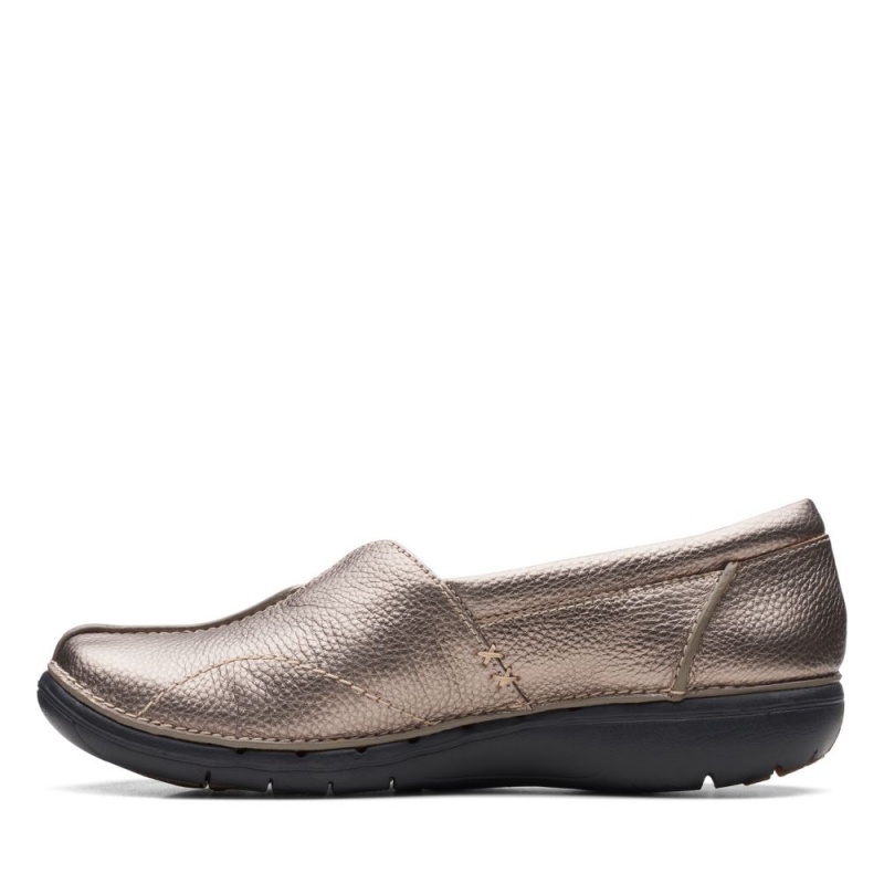 Clarks Un Loop Stride Φλατ Παπουτσια γυναικεια ασημι | GR918205