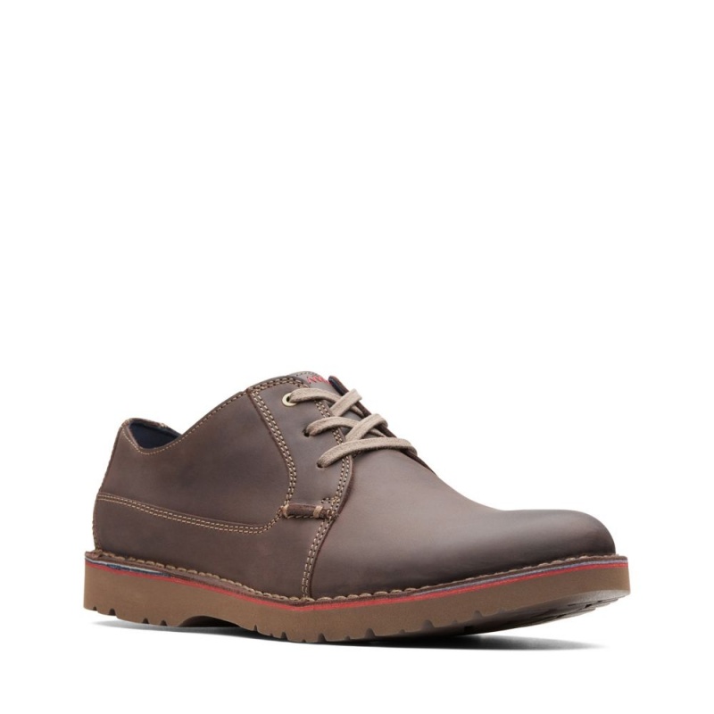 Clarks Vargo Plain επισημα παπουτσια ανδρικα σκούρο καφε | GR617024