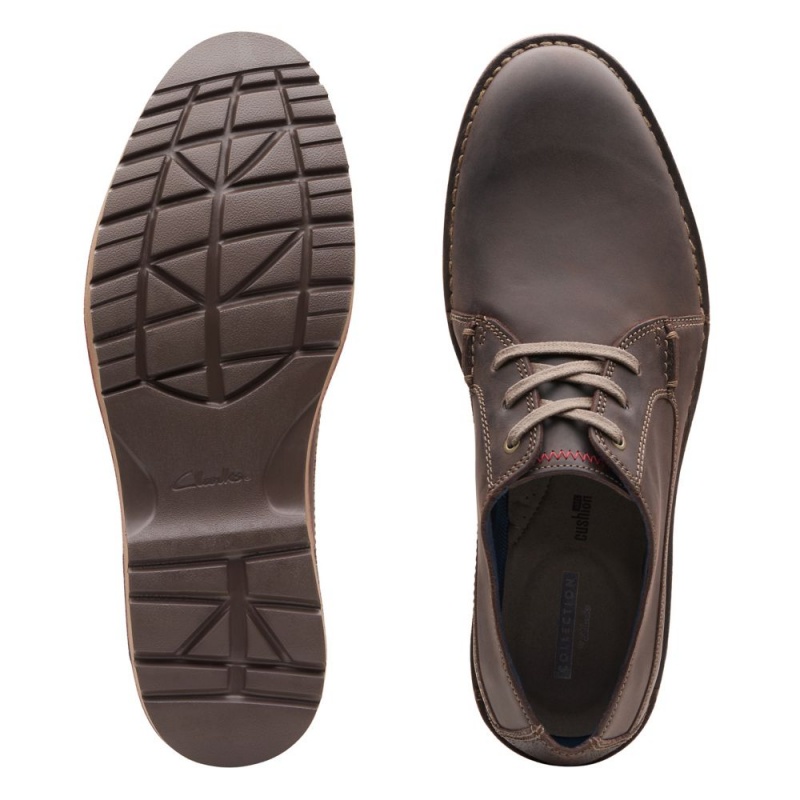 Clarks Vargo Plain επισημα παπουτσια ανδρικα σκούρο καφε | GR617024