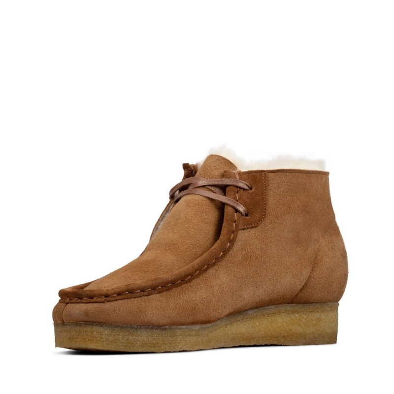 Clarks Wallabee Boot Μποτακια γυναικεια καφε | GR317692