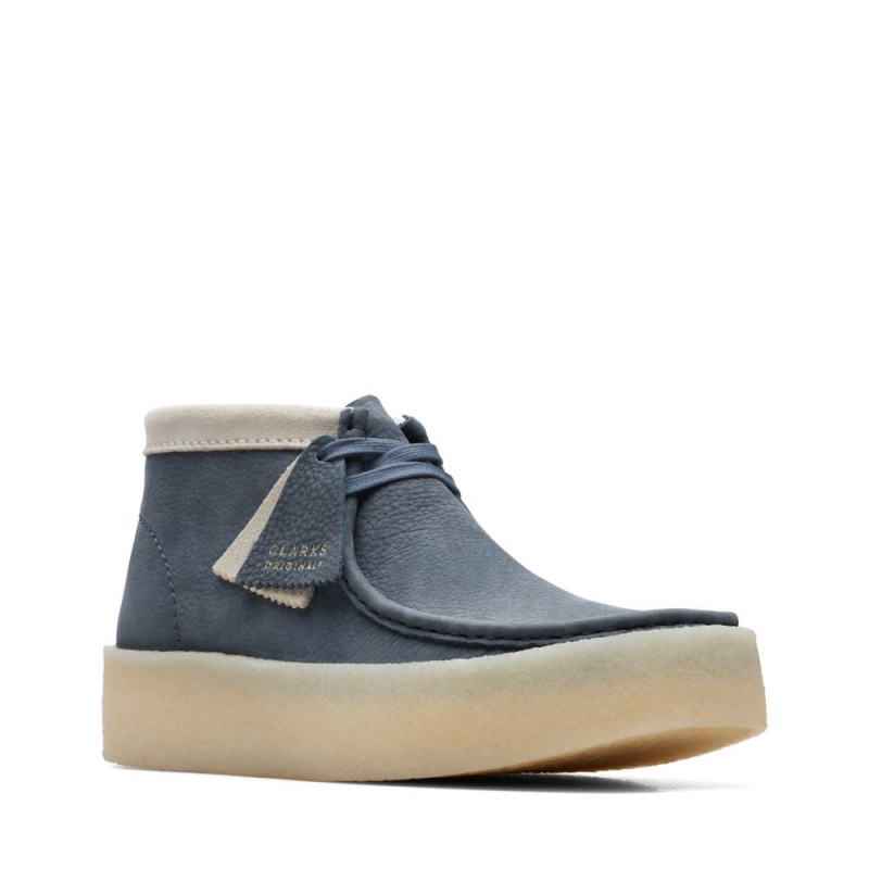 Clarks Wallabee Cup Boot Μποτακια ανδρικα μπλε | GR794182