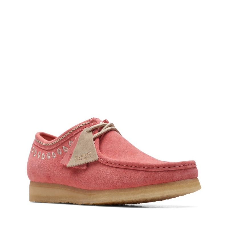 Clarks Wallabee Παπουτσια ανδρικα ροζ | GR314795