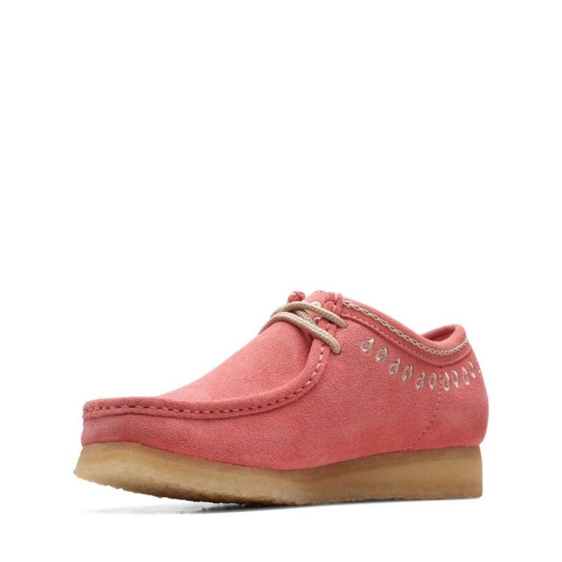 Clarks Wallabee Παπουτσια ανδρικα ροζ | GR314795