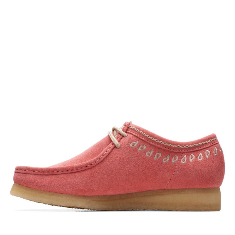 Clarks Wallabee Παπουτσια ανδρικα ροζ | GR314795