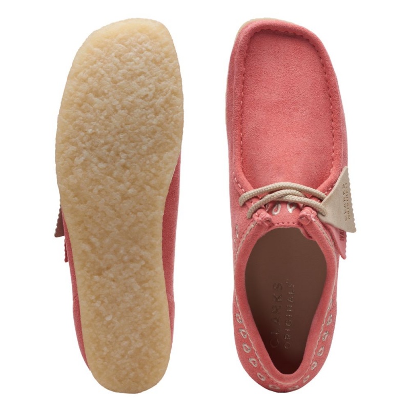 Clarks Wallabee Παπουτσια ανδρικα ροζ | GR314795