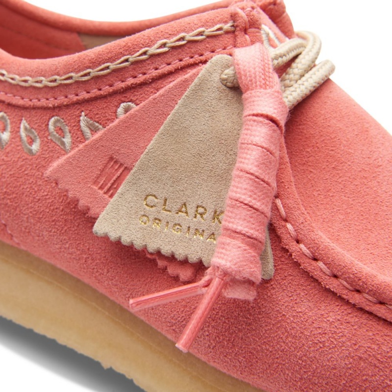 Clarks Wallabee Παπουτσια ανδρικα ροζ | GR314795