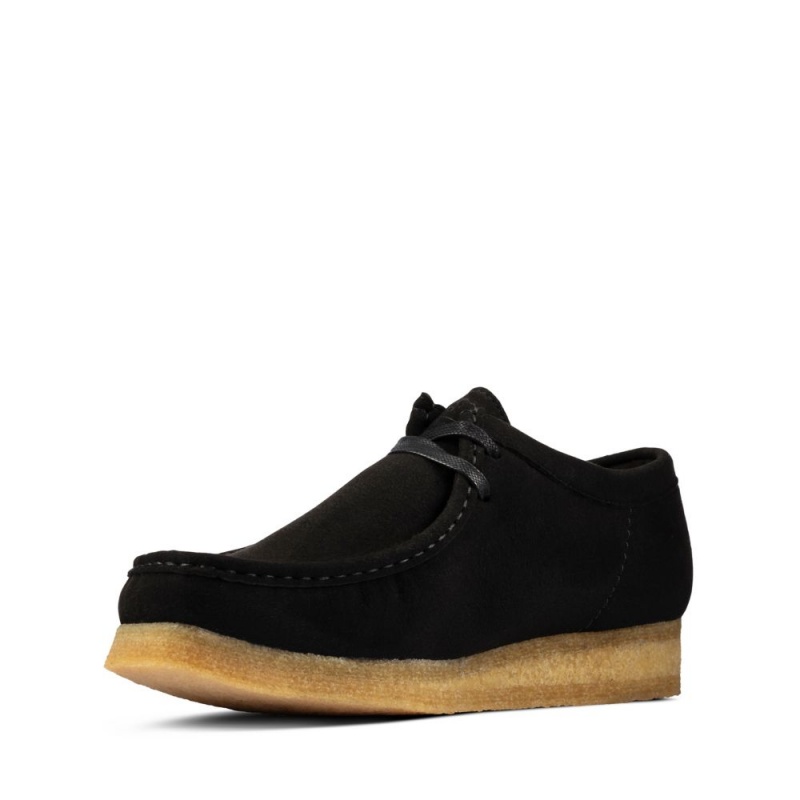 Clarks Wallabee Παπουτσια ανδρικα μαυρα | GR610785